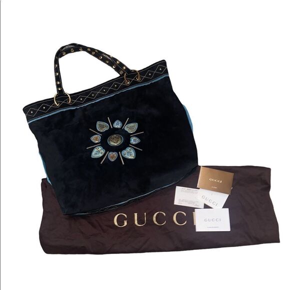 Gucci Irina Babouska Suede Tote - Picture 11 of 16